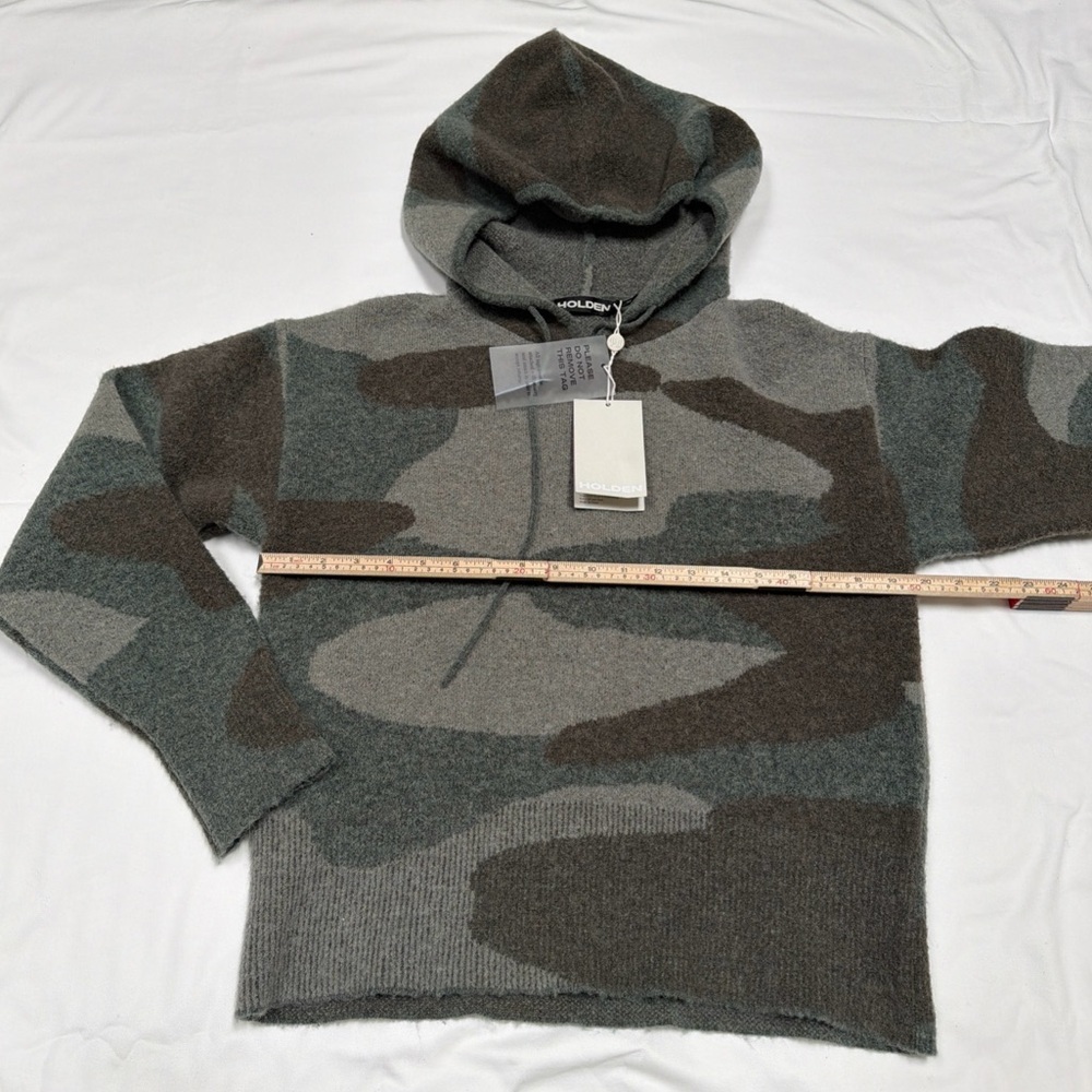 HOLDEN Chalet Camouflage-Print Hoodie Soft Knit Size S NWT - Picture 11 of 12